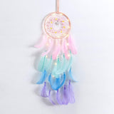 Feather Dream Catcher, Pink, Mint, Lavender, Blue, Dreamcatcher Large Nursery Wall Hanging Decor, Fairy Lights