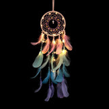 Feather Dream Catcher, Pink, Mint, Lavender, Blue, Dreamcatcher Large Nursery Wall Hanging Decor, Fairy Lights