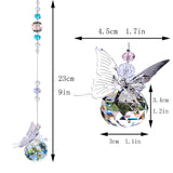 Butterfly Crystal Suncatcher FREE GIFT BOX Pink Blue Prism Rainbow Maker Window Home Nursery Decoration Girl Boy Baby