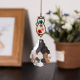Choose 1 or Set of 3 Cat Suncatcher Dried Flowers 4 Leaf Clover Pendant Crystal Ornament Home Garden Window Kitty Birthday Bridesmaid Gift