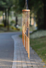 Wind Chime SOUND in DESCRIPTION! Large 36" Amazing Grace Gold Spiral Garden Patio Indoor Outdoor Memorial Sympathy Housewarming Gift