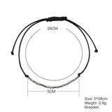 Bad Ass Adjustable Bracelet One Sterling Silver Morse Code Black BFF Friendship Wish Bracelet Lovers Couples Best Friends Girls Friend Gift