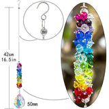 Large Teardrop Bead Suncatcher AB Crystal Sun Catcher Chakra 50mm Prism Rear View Mirror Car Charm Pendant Decor Rainbow Maker Bridesmaid