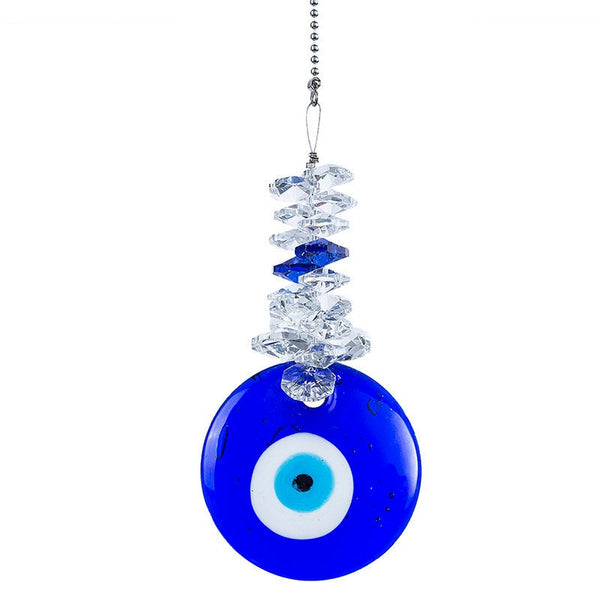 Lucky Blue Evil Eye Crystal Suncatcher Turkish Talisman Rainbow Maker Window Wall Decoration Good Luck Blessing Birthday Housewarming Gift