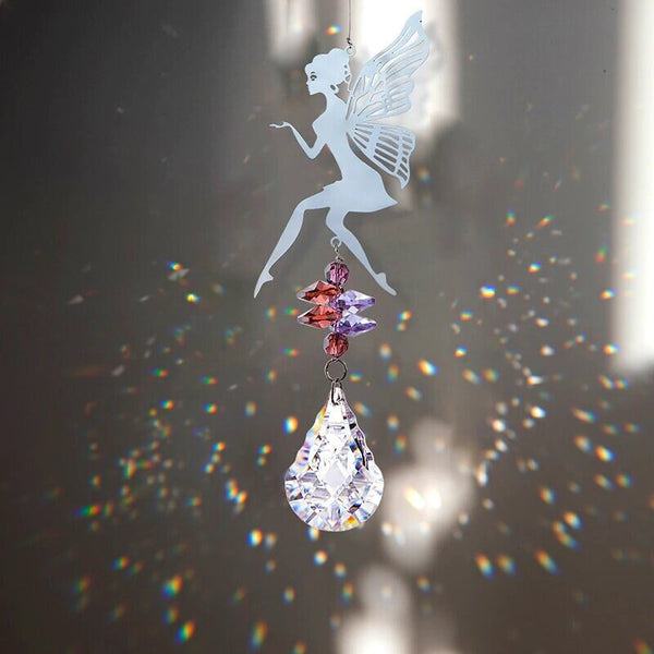 Fairy Angel Pixie Suncatcher Crystal Fantasy Sun Catcher Princess Gift Prism Rear View Mirror Car Charm Rainbow Maker Bridesmaid