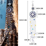 Large Turkish Blue Evil Eye Crescent Moon Sun Stars Crystal Suncatcher Decor Prism Balls Rainbow Maker Home Garden Nursery Window