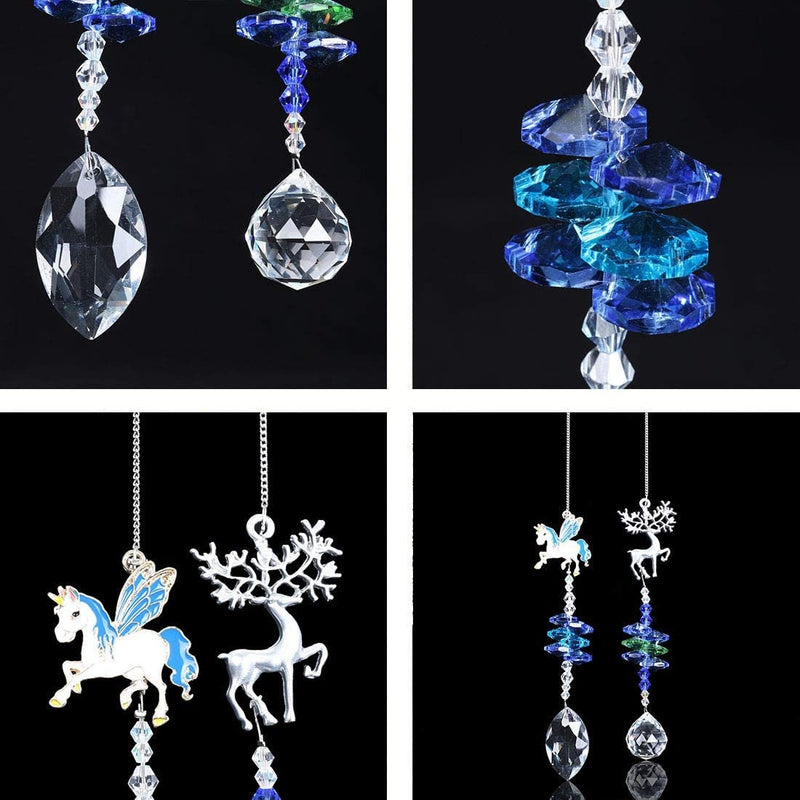 One Unicorn Suncatcher ONLY Crystal Pendant Christmas Winter Car Charm Sun Catcher Rainbow Maker Window Ornament Girls Decor My Little Pony