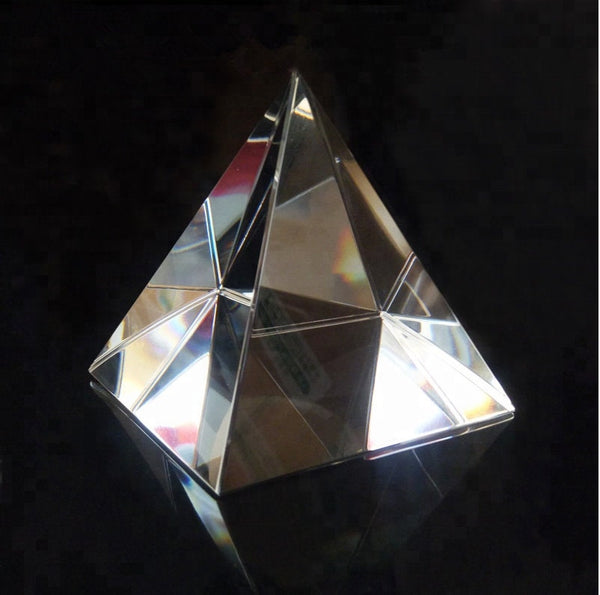 AAA+ Various Sizes Small Large XL Clear Crystal Egypt Pyramid Suncatcher Prism Energy Grid Feng Shui Paper Weight Bridesmaid Gift