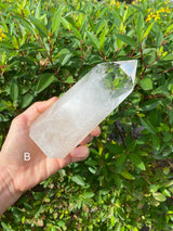 4.3-6.3” Large Clear Quartz 500-740g Standing Quartz Obelisk from Madagascar Display Tower Wand Natural Big Crystal Column XL Huge Healing