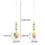 Set 2 Yellow Butterfly Suncatchers & GIFT BOX Metal Bead Crystal Teardrop Prism Rainbow Maker Window Decoration Home Girl Baby Gift