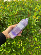 5.2-6.25” Large Rainbow Fluorite 460-690g Standing Obelisk from Colorado Rare Quartz Display Wand Natural Big XL Crystal Column Huge Healing