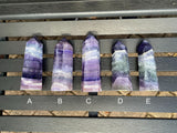 5.2-6.25” Large Rainbow Fluorite 460-690g Standing Obelisk from Colorado Rare Quartz Display Wand Natural Big XL Crystal Column Huge Healing