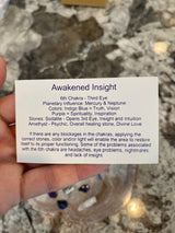 Awakened Insight Bra Crystal Pouch | Crystals for Intuition Psychic Vision Truth | 6th Chakra - Third Eye | Unique Gift | Ethically Sourced