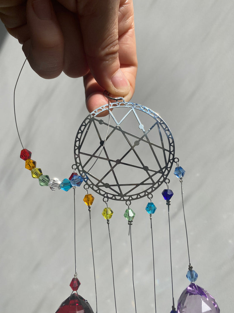 Rainbow Chakra Astrology Constellation Mandala Suncatcher Crystal Car Hanging Wall Kids Room Nursery Decor Rainbow Maker Birthday Gift