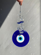 Lucky Blue Evil Eye Crystal Suncatcher Turkish Talisman Rainbow Maker Window Wall Decoration Good Luck Blessing Birthday Housewarming Gift