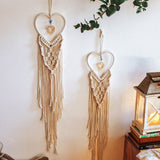 Small Heart Macrame Dreamcatcher (UNASSEMBLED Fairy Lights) Tapestry Turquoise Bead Wall Decor Girl Boy Nursery Hanging Girls Boys Room