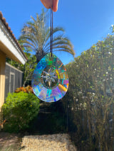 3" Large Suncatcher Star Prism Hanging Car Charm Window Faceted Sun Catcher Craft Crystal Chandelier Decoration Bridesmaid Gift AB Color