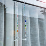 Crescent Moon & Sun Suncatcher Set Chakra Prism Sun Catcher Rear View Mirror Car Charm Crystal Ornament Gift Decor Rainbow Maker Bridesmaid