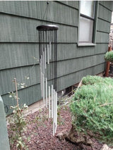 Wind Chime SOUND in DESCRIPTION! Classic Large 36" Amazing Grace Musical Silver Spiral Calming Garden Patio Indoor Outdoor Housewarming Gift