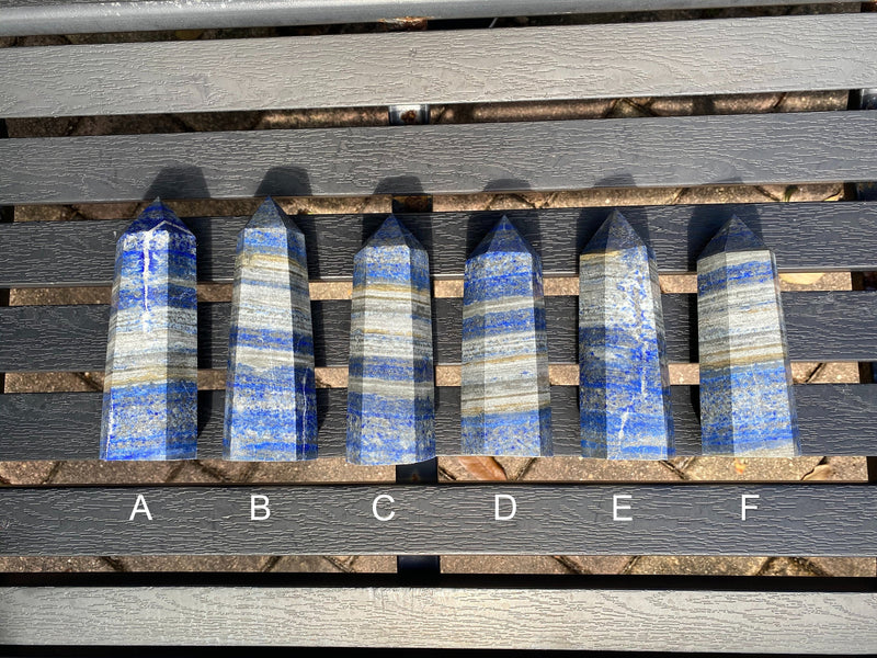 5.1-5.88” Large Rare Lapis Lazuli 460-580g Standing Obelisk from Chile Pyrite Quartz Display Wand Natural Big XL Crystal Column Huge Healing