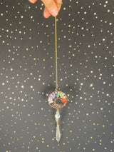 Tree of Life Circle of Life w Gift Bag 13" x 1.8" Eternity Crystal Suncatcher Car Charm Pendant Rainbow Maker Birthday Bridesmaid