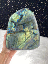8” 7lb Large Labradorite Self Standing Freeform from Madagascar 3220g Blue Green Orange Flash Iridescence Quartz Third Eye Rare Crystal