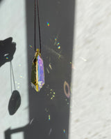 3" Large Yellow Hue Prism Hanging Suncatcher Car Charm Window Faceted Crystal Lamp Chandelier DIY Craft Supplies AB Color Bridesmaid Gift