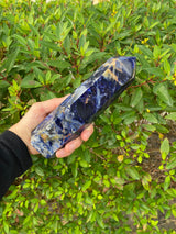 6.5-7.3” Large Sodalite 590-640g Standing Obelisk from Brazil Blue Rare Quartz Third Eye Display Wand Natural XL Crystal Column Huge Healing