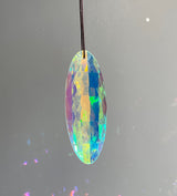 120mm Oval Prism Hanging Large Suncatcher Car Charm Window Faceted Crystal Chandelier Sun Catcher Craft Supplies AB Color Bridesmaid Gift