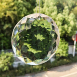 XL 75mm Suncatcher Mandala Flower Circle Prism Hanging Car Charm Window Round Faceted Crystal Chandelier Craft Supplies Bridesmaid Gift