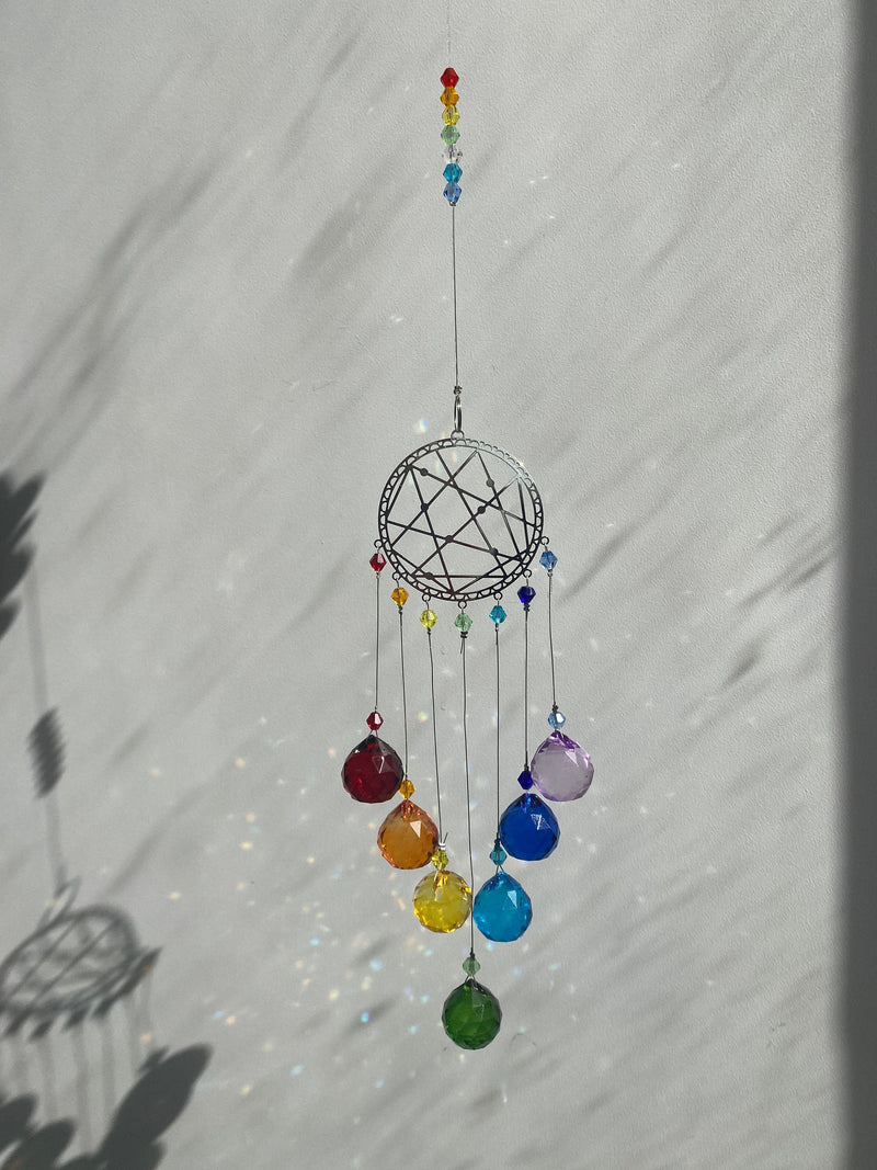 Rainbow Chakra Astrology Constellation Mandala Suncatcher Crystal Car Hanging Wall Kids Room Nursery Decor Rainbow Maker Birthday Gift