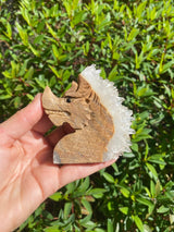 3.4" 130g Hand Carved Dragon Clear Quartz Cluster Good Luck Healing Crystal Birthday Valentine's Day Unique Protection Gift Specimen Stone