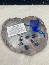 Awakened Insight Bra Crystal Pouch | Crystals for Intuition Psychic Vision Truth | 6th Chakra - Third Eye | Unique Gift | Ethically Sourced