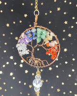 Tree of Life Circle of Life w Gift Bag 13" x 1.8" Eternity Crystal Suncatcher Car Charm Pendant Rainbow Maker Birthday Bridesmaid