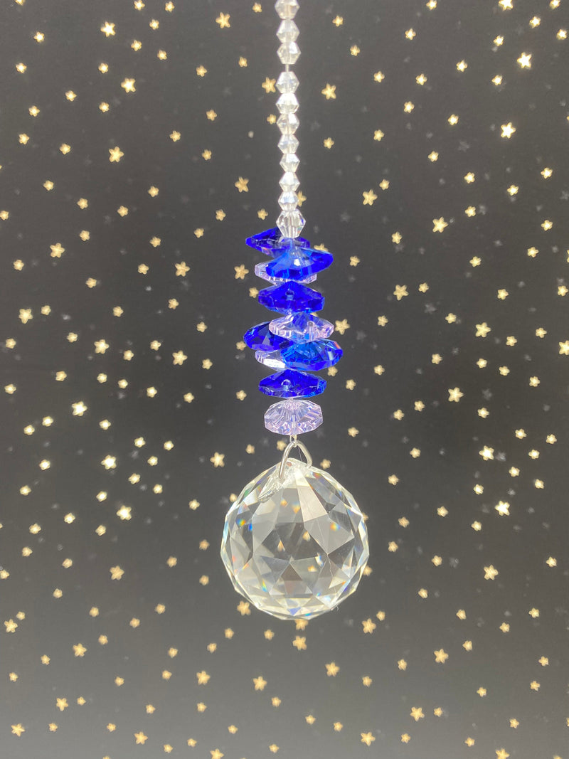 Evil Eye Blue Hamsa Sun Catcher Turkish Hand Palm Crystal Suncatcher Prism Wall Hanging Large Rainbow Maker Window Nursery Decor