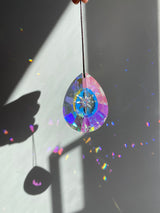 3" Large Suncatcher Star Prism Hanging Car Charm Window Faceted Sun Catcher Craft Crystal Chandelier Decoration Bridesmaid Gift AB Color