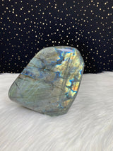 8” 7lb Large Labradorite Self Standing Freeform from Madagascar 3220g Blue Green Orange Flash Iridescence Quartz Third Eye Rare Crystal