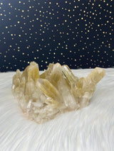 3LB 14oz Unheated Citrine Quartz Self Standing Cluster Natural Rare Reiki Crystal Lwena Congo 8" 1750g Birthday Housewarming Mother's Day