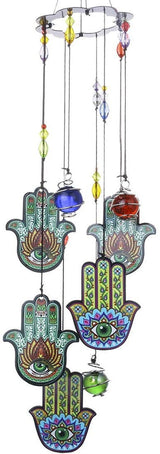 Hamsa Evil Eye Metal Wind Chime Sun Catcher Crystal Large Palm Chakra Suncatcher Wall Hanging Rainbow Maker Memorial Sympathy Gift