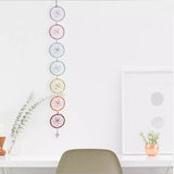 Rainbow Chakra Dream Catcher Vertical Wall Hanging 7 Rings Large Mandala Dreamcatcher Colorful Decor, Car Pendant Birthday Gift