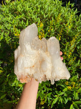 9.5” HUGE Unique Clear Quartz Cluster 7lb 8.4oz 3410g Many Twin Points Large Natural Crystal Mineral from Madagascar Display Big Crystal XL