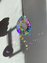 3" Large Suncatcher Star Prism Hanging Car Charm Window Faceted Sun Catcher Craft Crystal Chandelier Decoration Bridesmaid Gift AB Color