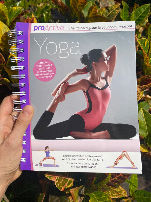 192pg Beginner's Guide to Home Yoga Workouts, Poses + Flow Trainer's Guide, Advice on Nutrition Training & Motivation Vinyasa Ashtanga Hatha