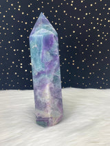 4.43lb 9.5” Large Rainbow Fluorite 2010g Standing Obelisk from Colorado Rare Quartz Display Wand Natural Big XL Crystal Column Huge Healing