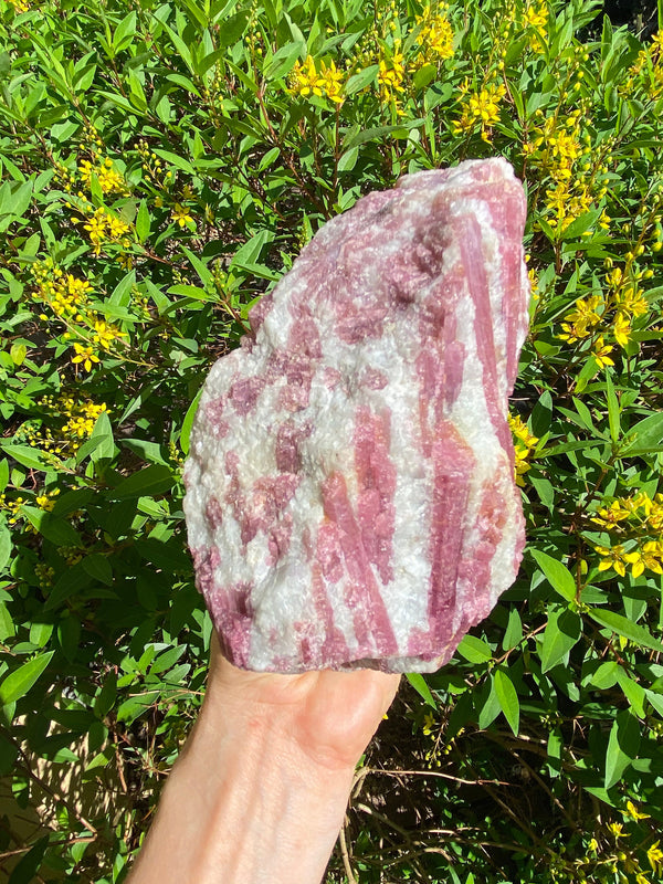 6.5" Large Pink Tourmaline Quartz 2lb 11oz 1210g Cluster, Rubellite Raw Crystal Depression Heart Chakra High Quality Rare Self Love Gift