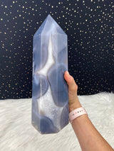 12.3" 8.5lb Banded Botswana Agate UNIQUE Crystal Self Standing Tower 3840g Druzy Quartz Obelisk Polished Healing Display Point Large Huge