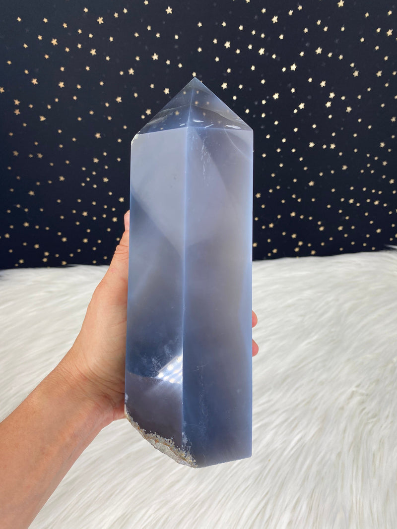 8.5" 4.89lb Banded Botswana Agate UNIQUE Crystal Self Standing Tower 2220g Druzy Quartz Obelisk Polished Healing Display Point Large Huge