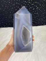 8.5" 4.89lb Banded Botswana Agate UNIQUE Crystal Self Standing Tower 2220g Druzy Quartz Obelisk Polished Healing Display Point Large Huge