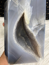9.5" 9.46lb Banded Botswana Agate UNIQUE Crystal Self Standing Tower 4290g Druzy Quartz Obelisk Polished Healing Display Point Large Huge