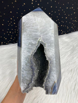 9.75" 9.91lb Banded Botswana Agate UNIQUE Crystal Self Standing Tower 4490g Druzy Quartz Obelisk Polished Healing Display Point Large Huge